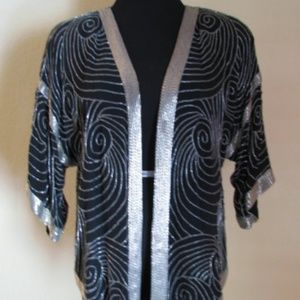 Vintage 80's Sak's Fifth Avenue Beaded Jacket SZ L